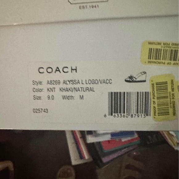 Coach Alyssa wedges. Brand new, never worn with original box. - Picture 4 of 6
